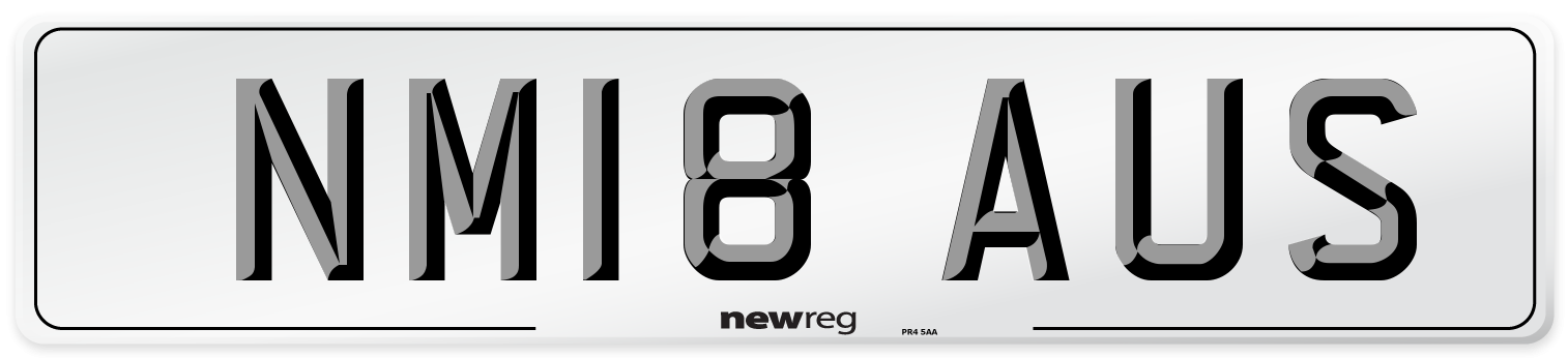 NM18 AUS Number Plate from New Reg